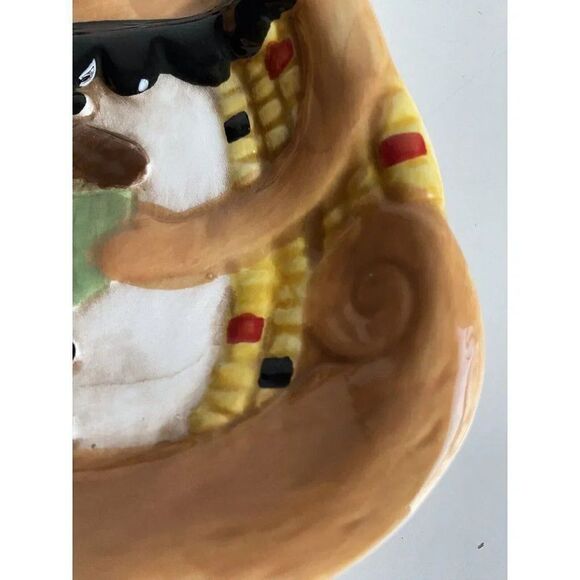 Johanna Parker Fall Harvest Critter Shaped Plate Chipmunk Candy Dish 5" NEW - Picture 6 of 11